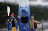 With a friend on Lake Nelson near Abel Tasman Forest in New Zealand