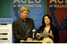 Addressing the media at press conference for launch of "Marijuana: It's Time for a Conversation" public education campaign with Rick Steves
