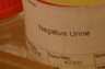 Urine sample kept at lab in order to compare a suspect's sample.  Negative urine means that this has been certified DRUG-FREE.  This will be used as a "standard" in a carousel full of other samples (from accused citizens) & hopefully will identify error.